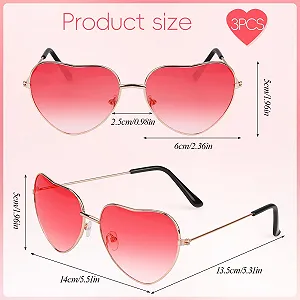 Сонцезахисні окуляри Серце Pink Ape-rol Li-llet 70-х 80-х (3 шт.) synthetic.ua - Фото 1