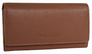 Кошелек BUGATTI Punto Женский Кожаный RFID Кошелек 19 Отделений для карт Cognac synthetic.ua - Фото 1