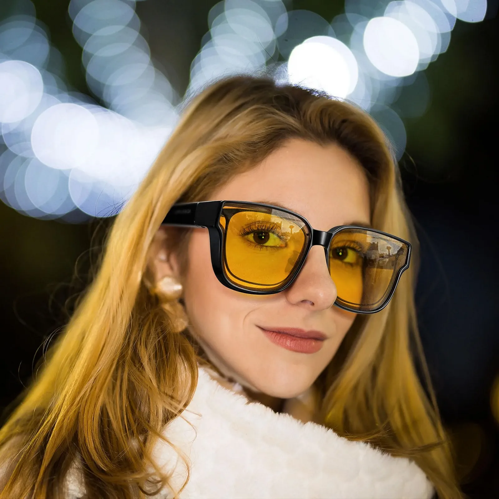 Окуляри для нічного бачення URUMQI для водіїв, жіночі, поляризовані, антиблікові, HD жовті лінзи, надлегкі, фото №2 Окуляри для нічного бачення URUMQI для водіїв, жіночі, поляризовані, антиблікові, HD жовті лінзи, надлегкі, фото №2