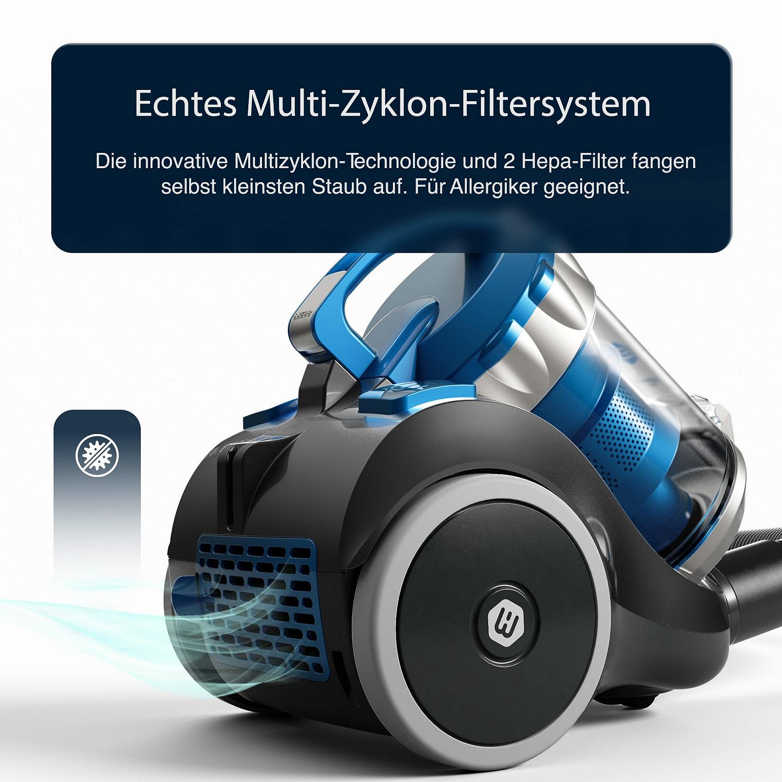 Пилосос Balter Vento A3 безмішковий 850 Вт висока потужність всмоктування великий контейнер 2 л циклонний HEPA фільтр, фото №4