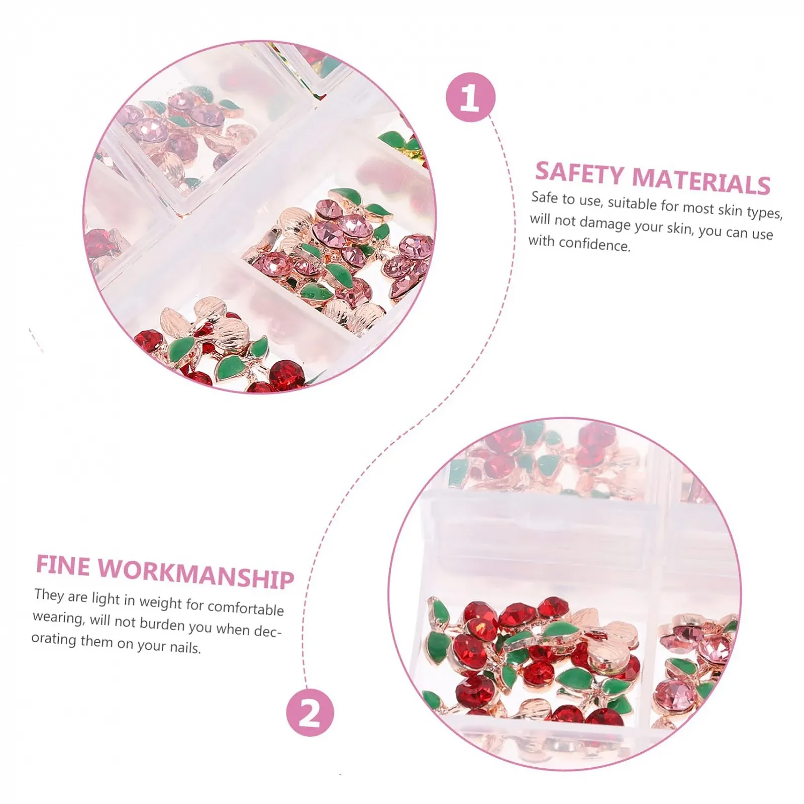 Набір для дизайну нігтів Healeved, 240 шт. зі стразами, фото №7