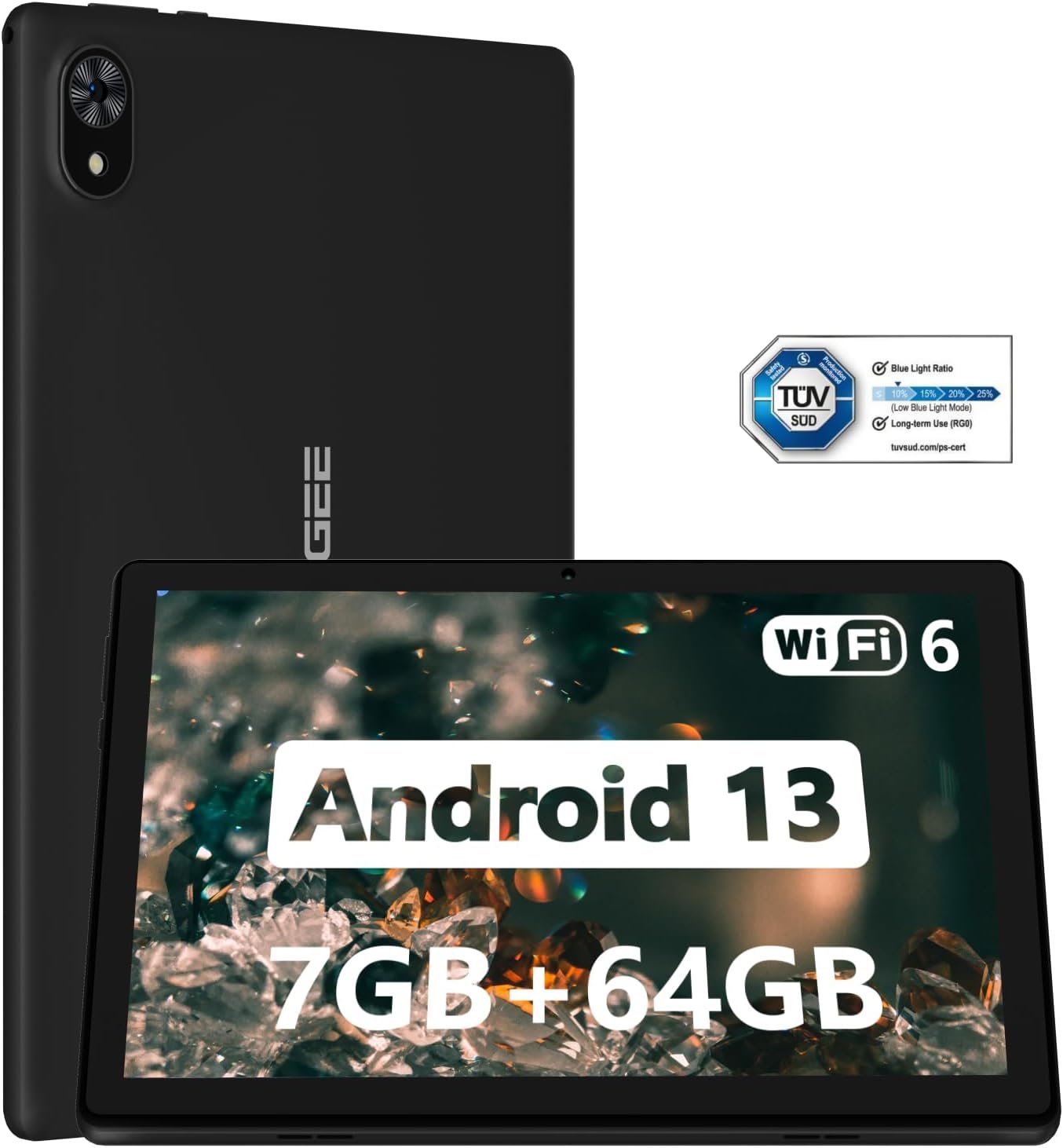 Планшет 10.1" DOOGEE U9 3+4/64Gb 4 ядра Android 13 5060 mAh Чорний, фото №1