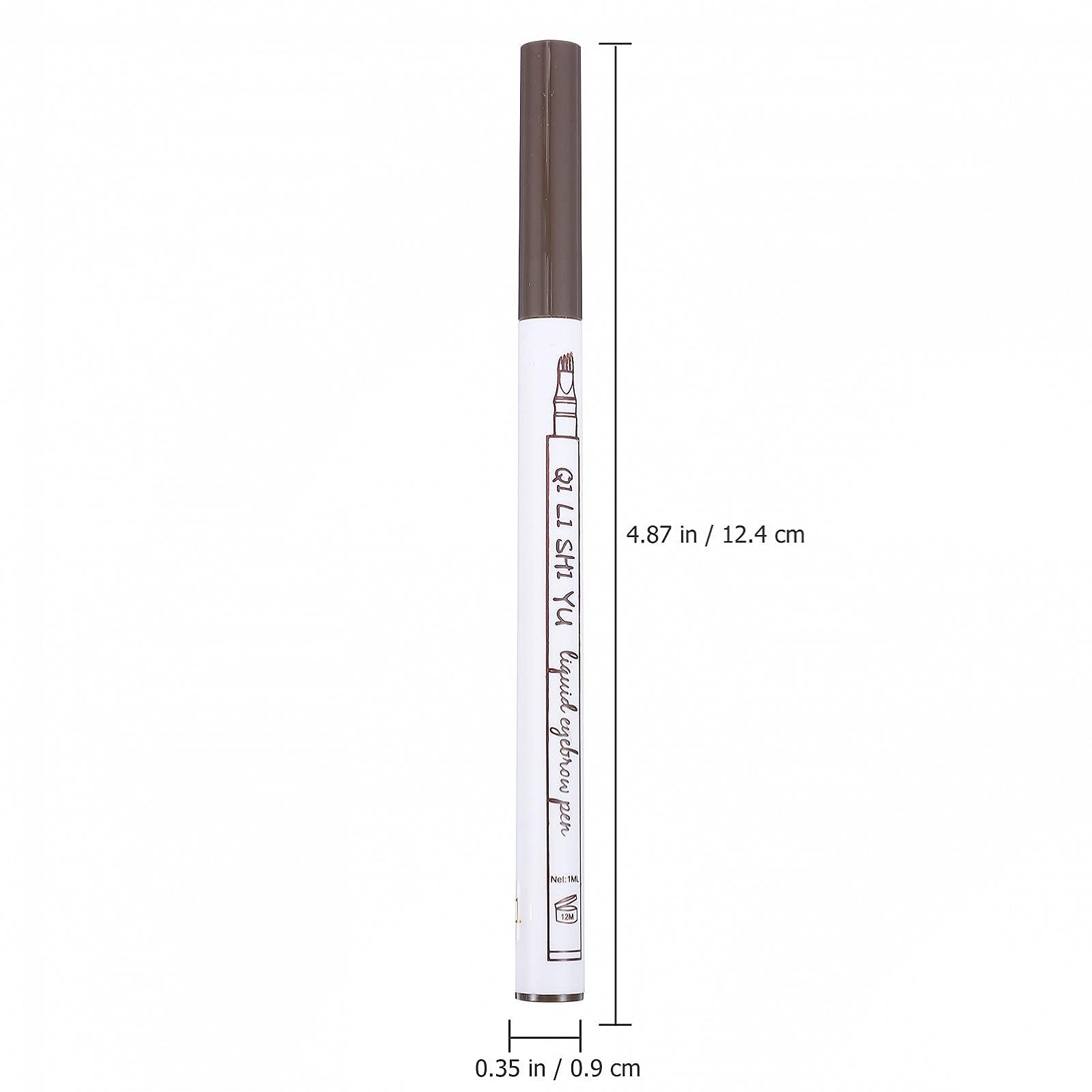 Олівець для брів Minkissy Eyeliner Chestnut Waterproof 4 Point Eyebrow Лайнер Гель Коричневий 2 шт., фото №5