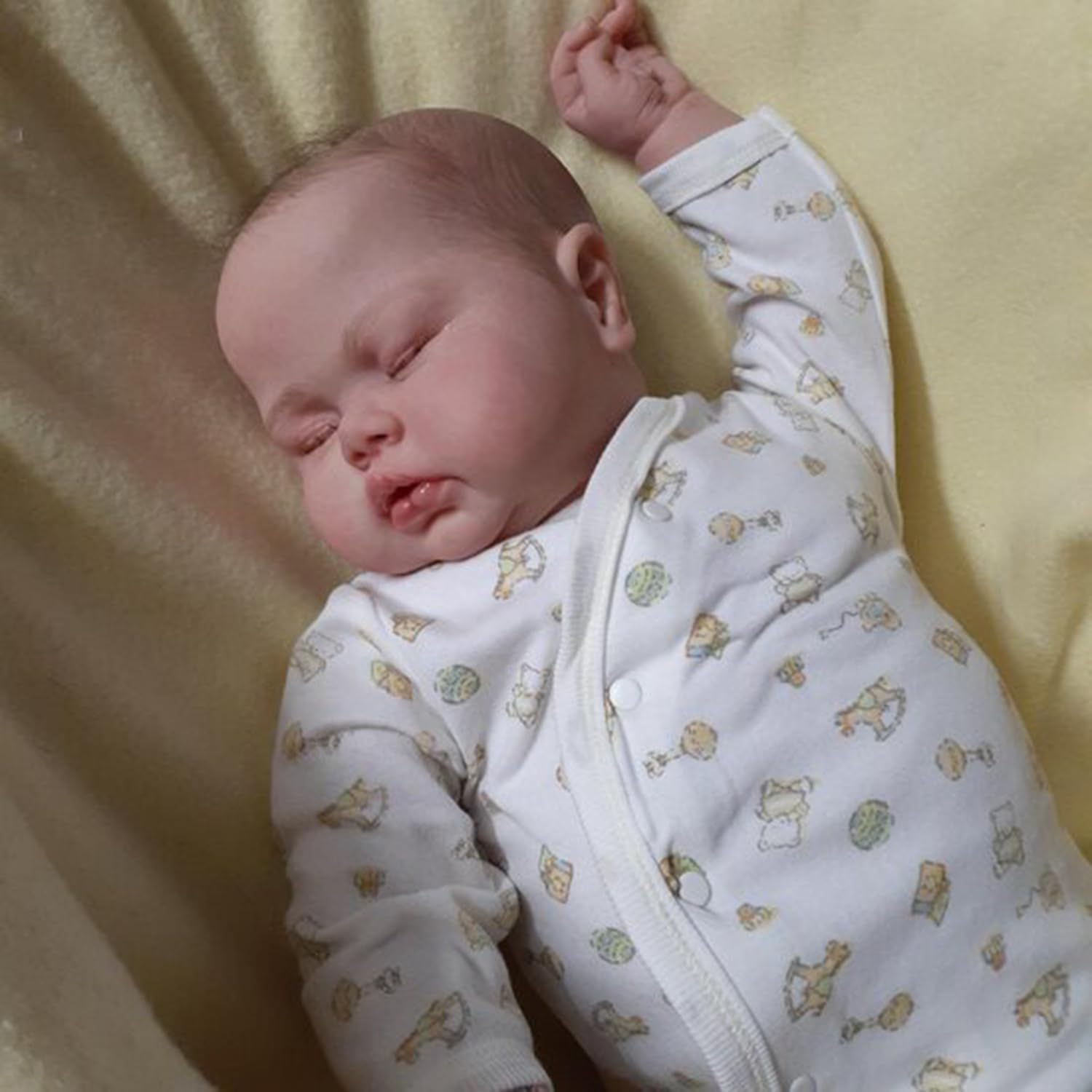 Кукла Zero pam Reborn Baby Boy 60 см Lifelike Baby Dolls Мягкое утяжеленное тканевое тело Закрытые глаза, фото №4
