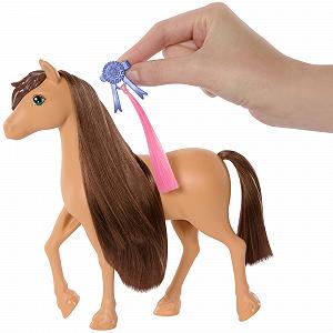 Кінь Barbie Pony Pepper і аксесуари за мотивами серіалу Netflix «Пригоди загадкового коня» для розчісування та стилізації, від 3 років, HXJ37 synthetic.ua - Фото 1