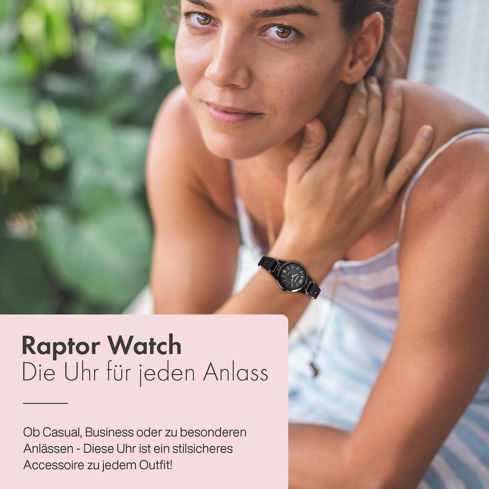 Часы Raptor Classic RA10148 Женские Кожаный Ремешок Люминесцентные Стрелки Аналоговые Кварцевые, фото №5