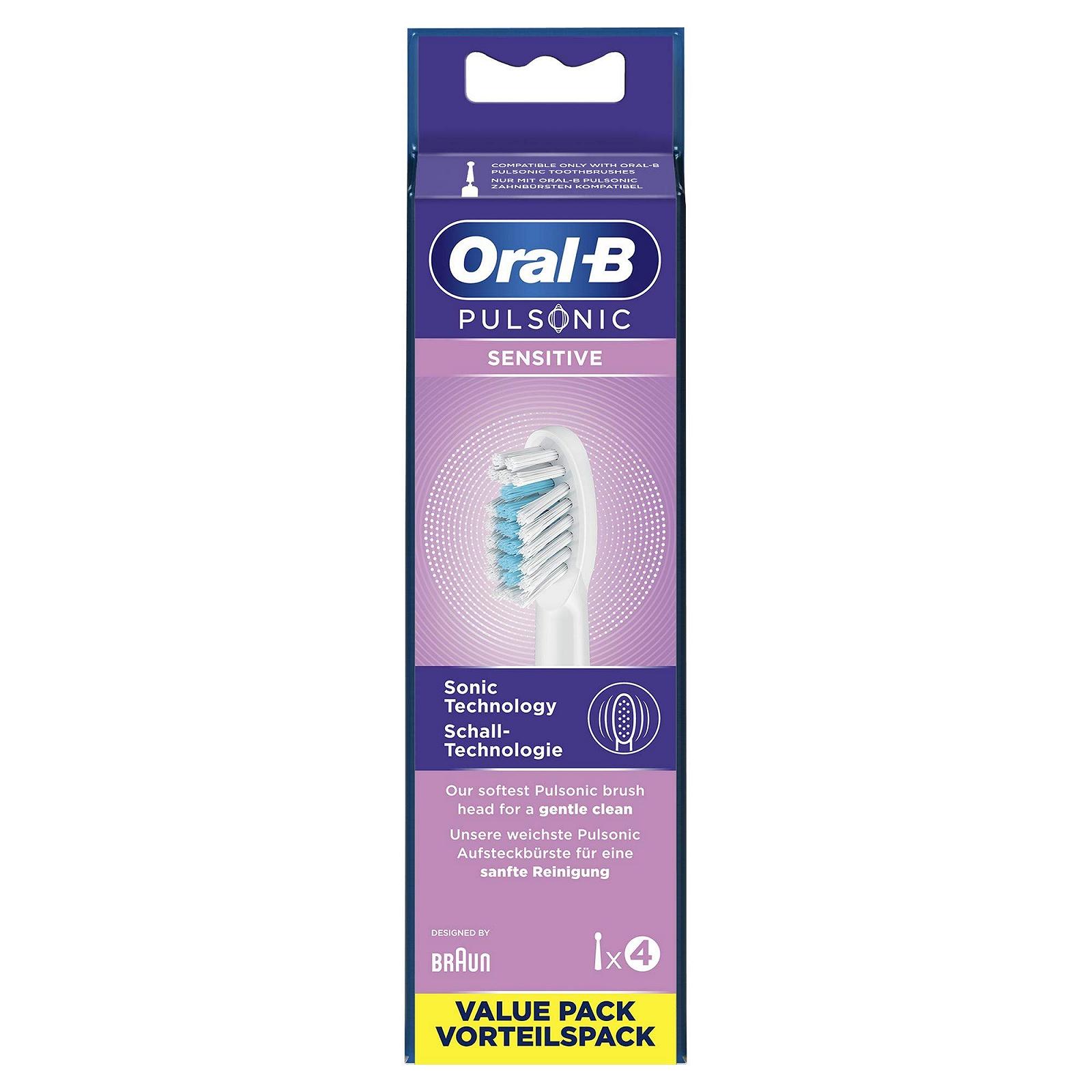 Зубна щітка електрична звукова Oral-B Pulsonic Slim Clean 2000, чорна та змінні насадки для зубної щітки Pulsonic Sensitive, 4 шт, насадка для зубної щітки Oral-B Sonic, фото №6
