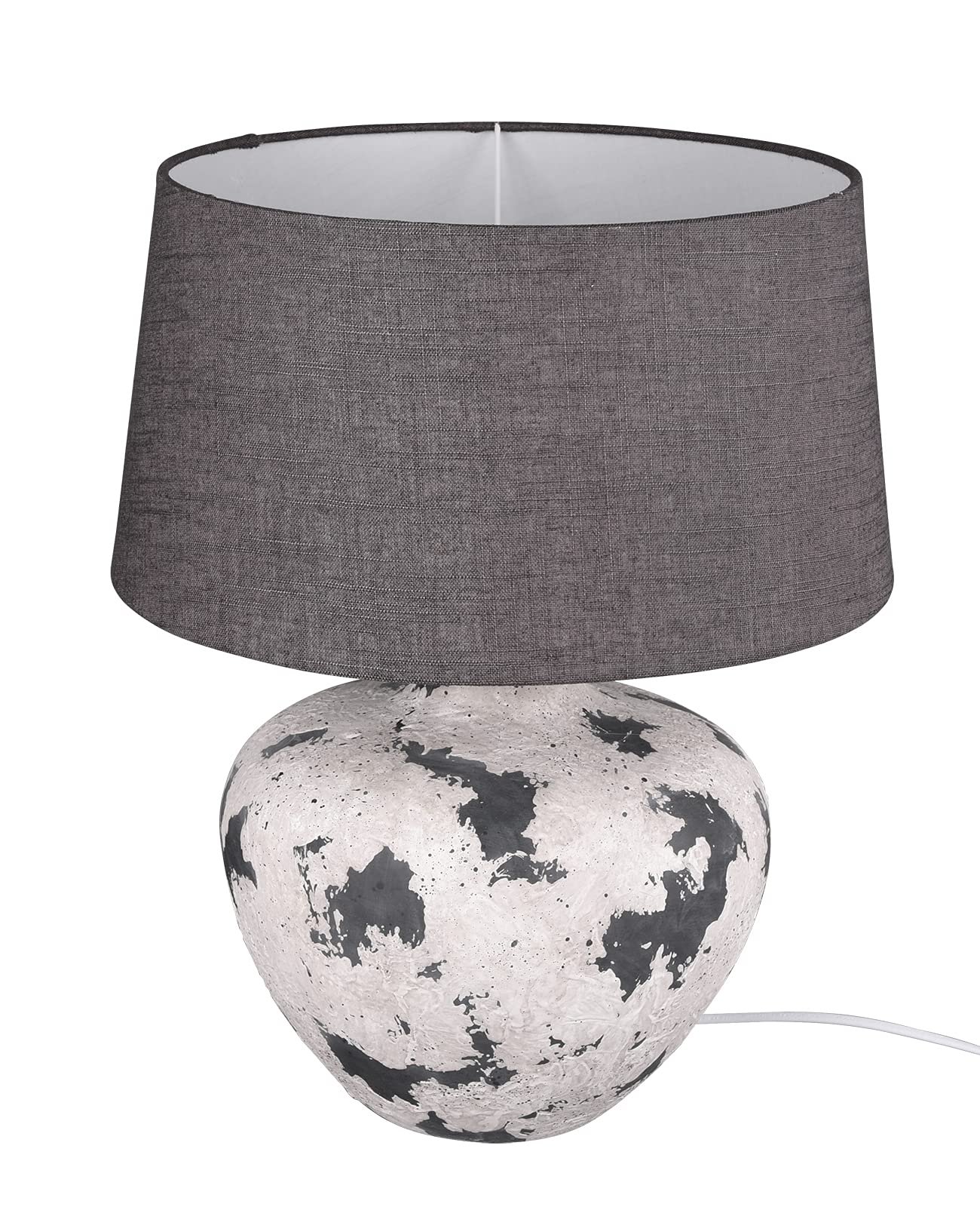 Настільна лампа Reality Leuchten Bay R50953811 Керамічна Сіра Тканинний плафон Сіра 1x E14, фото №1