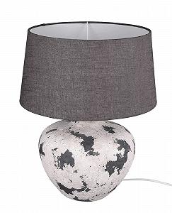 Настільна лампа Reality Leuchten Bay R50953811 Керамічна Сіра Тканинний плафон Сіра 1x E14 - Фото 1