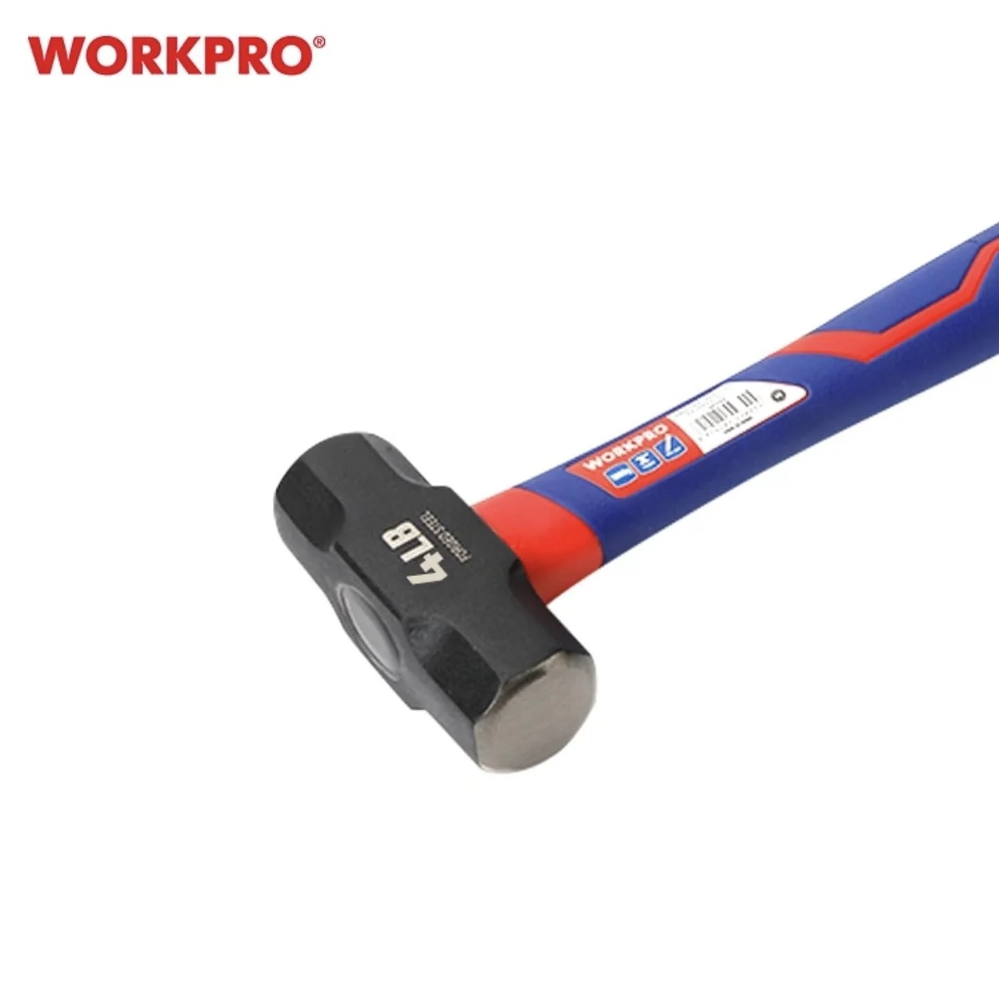 Молоток для камня WORKPRO с ручкой из фибергласа 2000 г, фото №4
