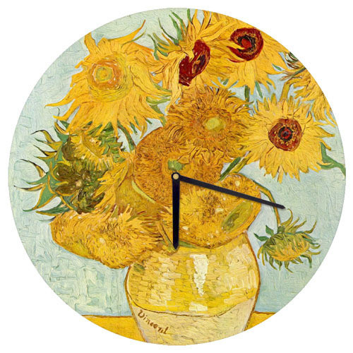 Настенные часы Presentville круглые Подсолнухи 36 см  CHR_O_15M009, фото №1