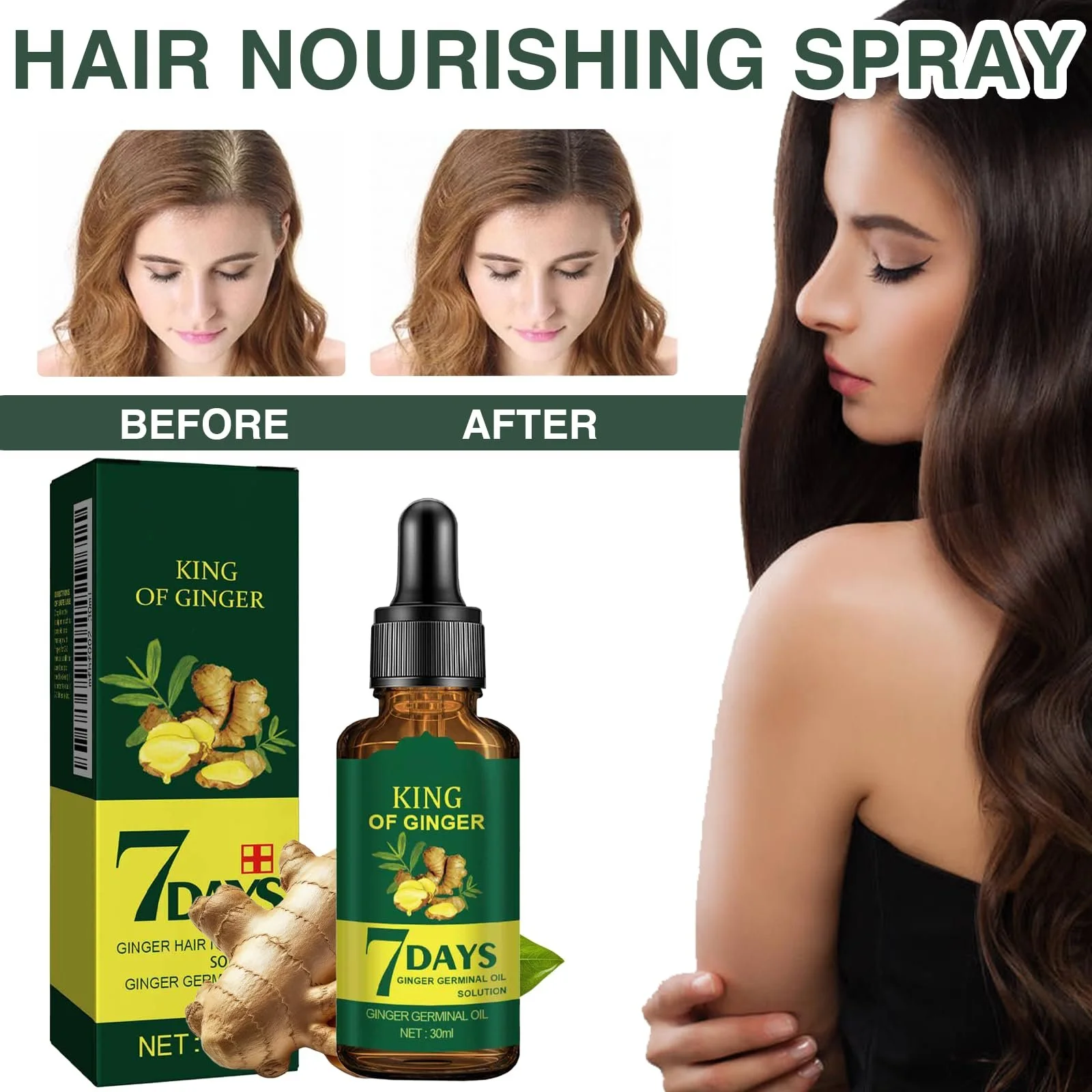 Олія для росту волосся Thoquene Імбирна, 2 шт, фото №5