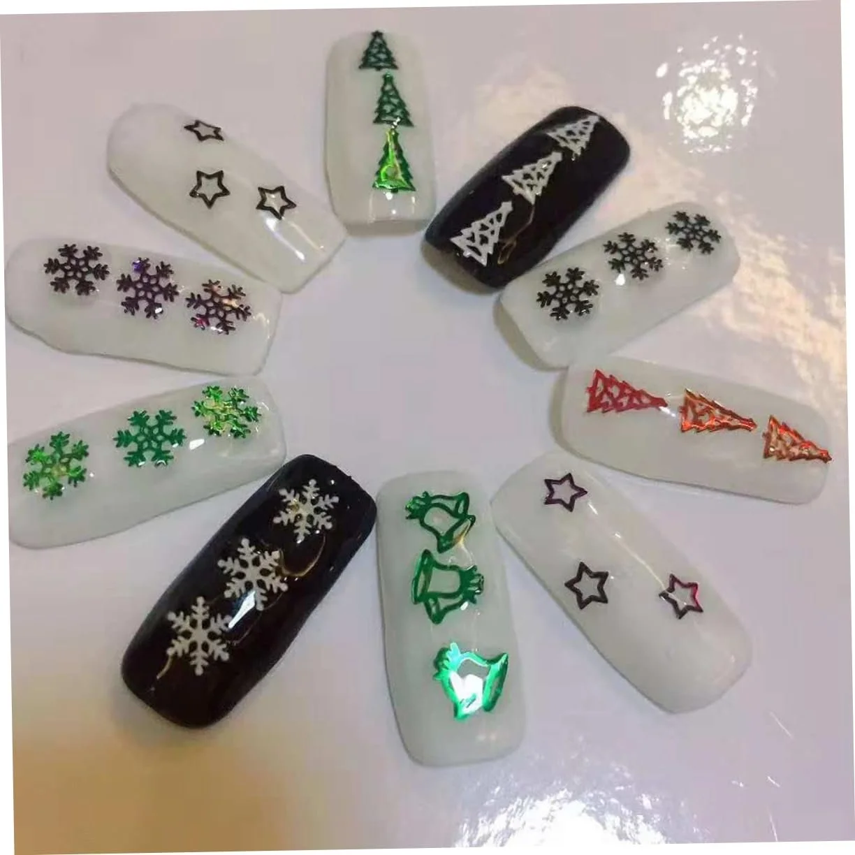 Подвеска для ногтей Снежинка Бриллианты для ногтей Бисер Блестки Наклейки Искусственные ногти Блестки Бриллианты Стразы для ногтей Шарм для чехла телефона Блестки Рождество, фото №9