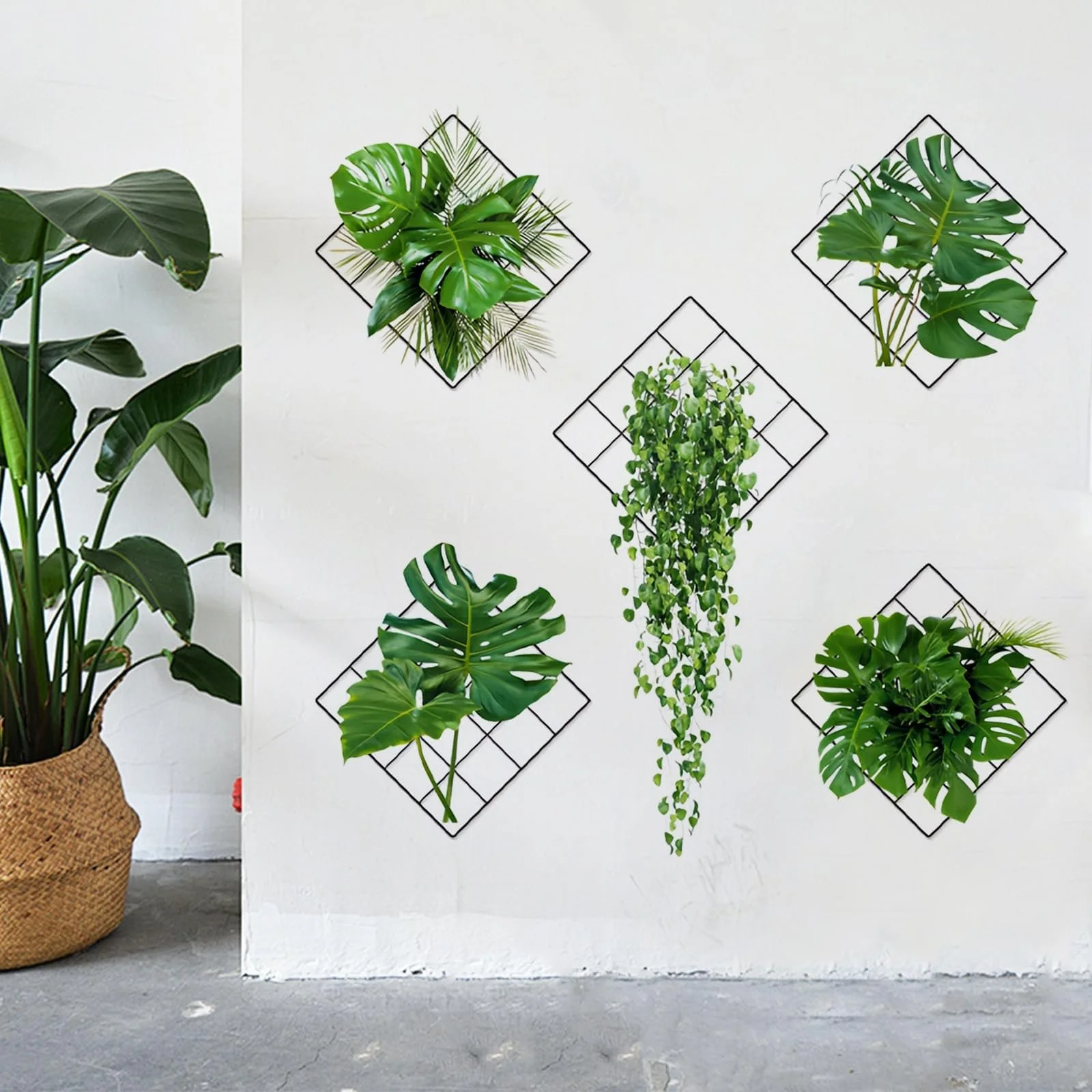 Наклейка на стіну HASLED Plant Design 3D Effect PVC 2 шт. 6 візерунків, фото №1