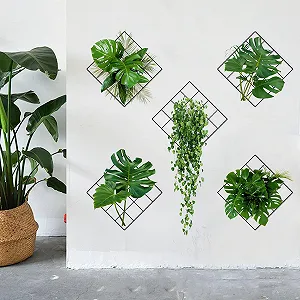 Наклейка на стіну HASLED Plant Design 3D Effect PVC 2 шт. 6 візерунків - Фото 1