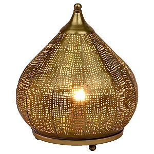 Настільна лампа Marrakech Jamiel Набір 2 шт. Орієнтальна Металева E27 28 см Золота synthetic.ua - Фото 1