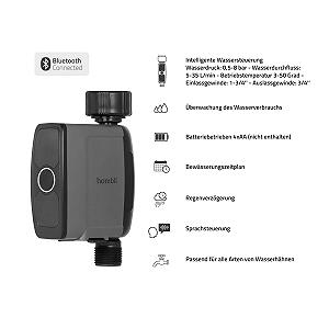 Контроллер, таймер полива Hombli Smart Bluetooth App Control Battery Operated 2 режима synthetic.ua - Фото 1
