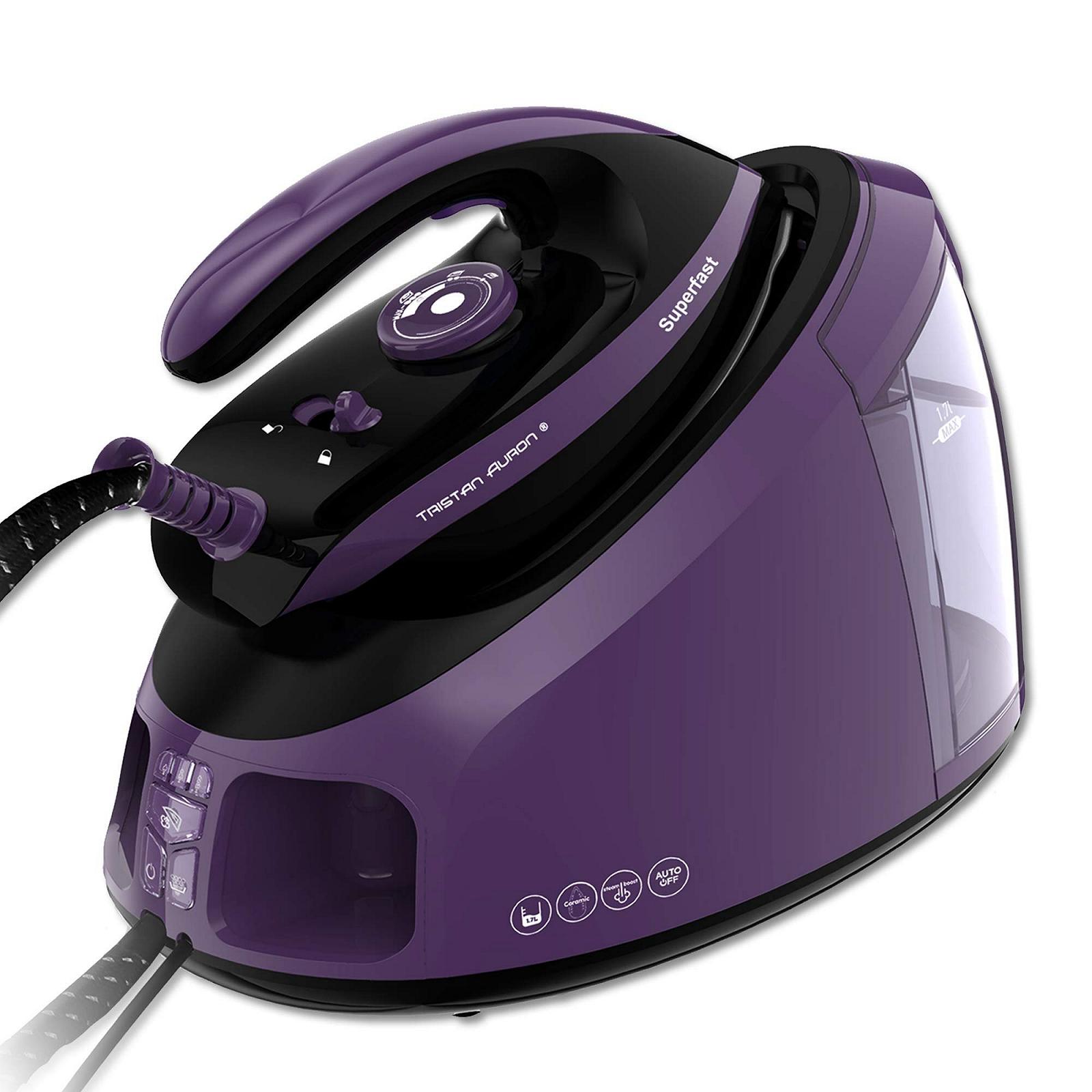 Парова прасувальна станція Tristan Auron 2800 Вт 6.5 бар 1.7 л Superfast Purple, фото №6 Парова прасувальна станція Tristan Auron 2800 Вт 6.5 бар 1.7 л Superfast Purple, фото №6