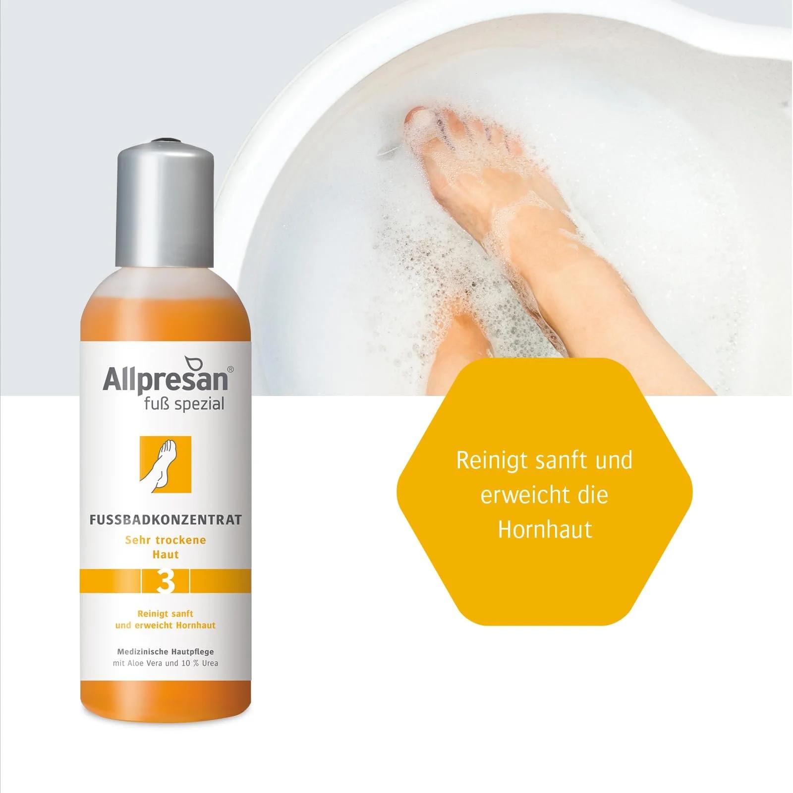 Концентрат для ванночки для ніг Allpresan Fuß Spezial No. 3 для дуже сухої шкіри 150 мл, фото №5