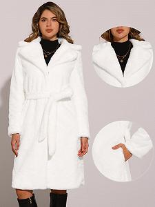 Искусственная шуба Allegra K Женская Зимняя synthetic.ua - Фото 1