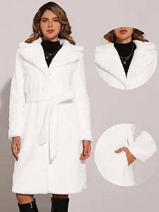 Штучна шуба Allegra K Жіночий Зимовий synthetic.ua - Фото 1