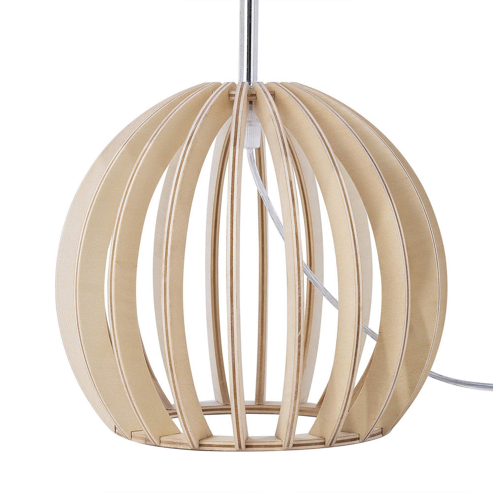 Настільна лампа Beliani Samo Wooden White, фото №7