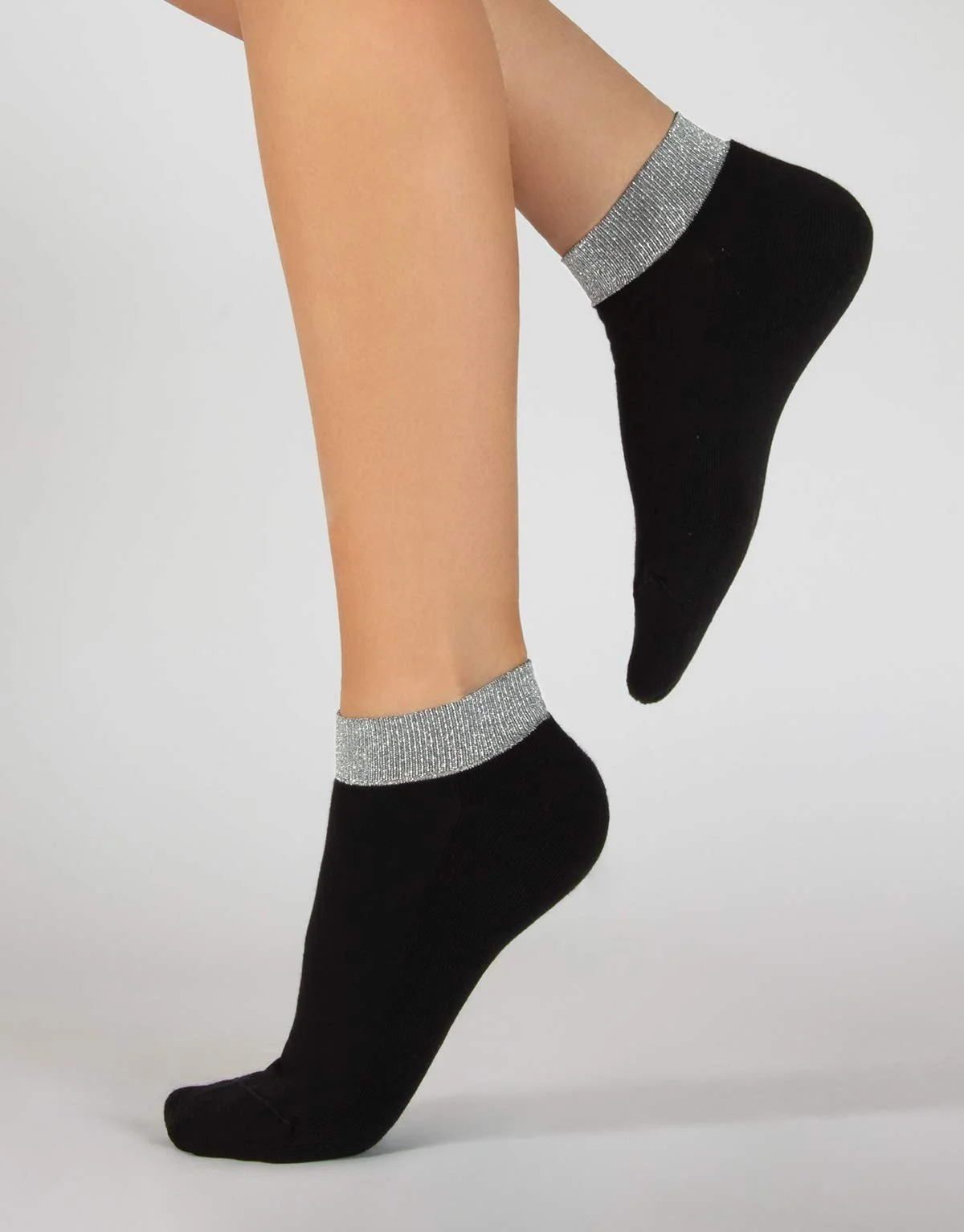 Шкарпетки Calzitaly 3 пари бавовняні з люрексом Чорний Розмір 36/41, фото №4