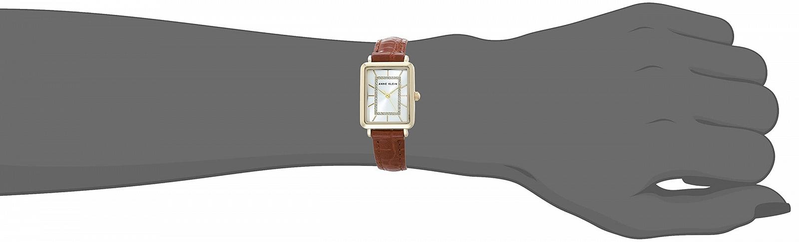 Женские часы Anne Klein AK/3820 с блестками и ремешком под крокодиловую кожу, фото №6