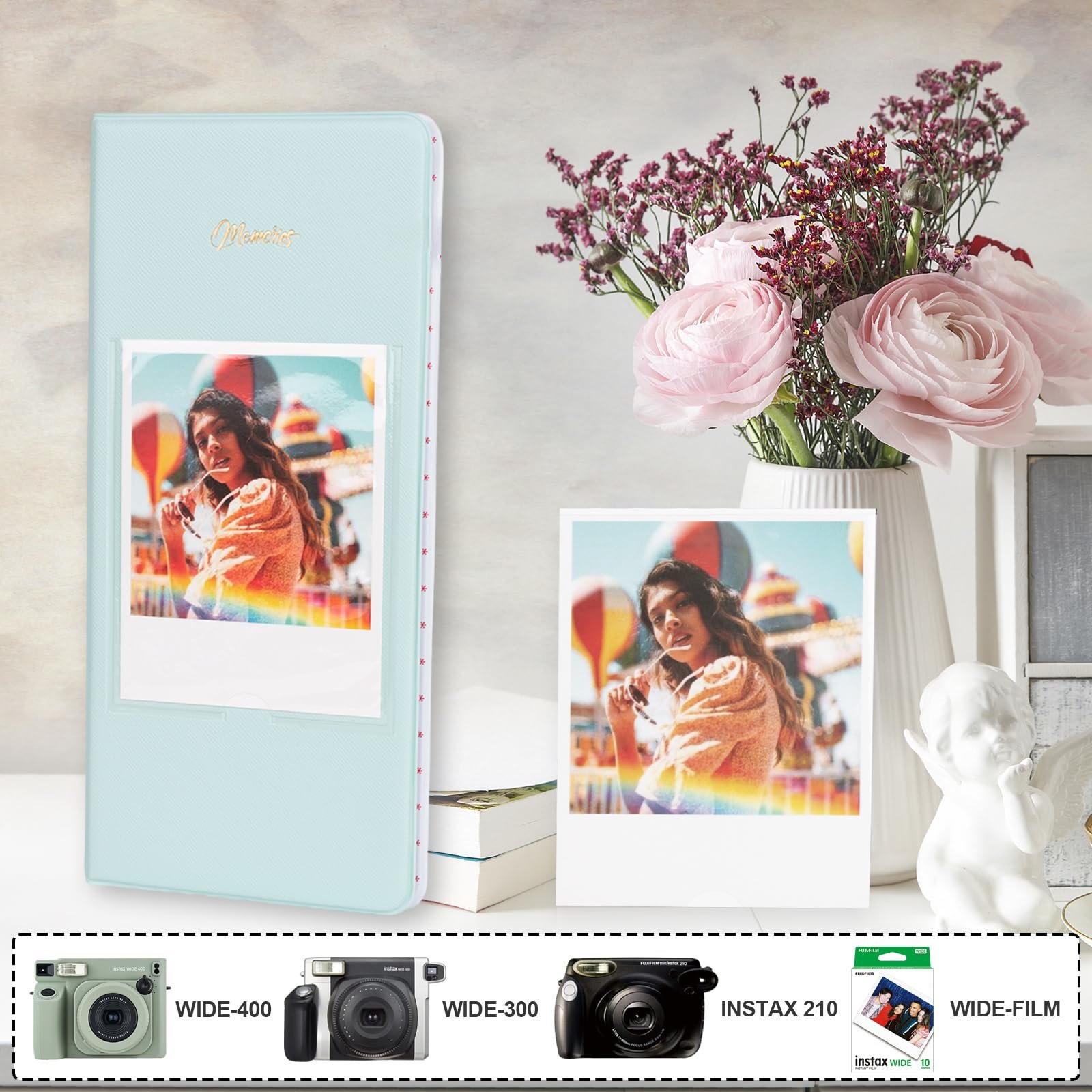 Фотоальбом Rieibi Fujifilm Instax Wide 210 / Wide 300 / Wide 400 3,4 x 4,3 дюйма 64 Pockets, фото №4