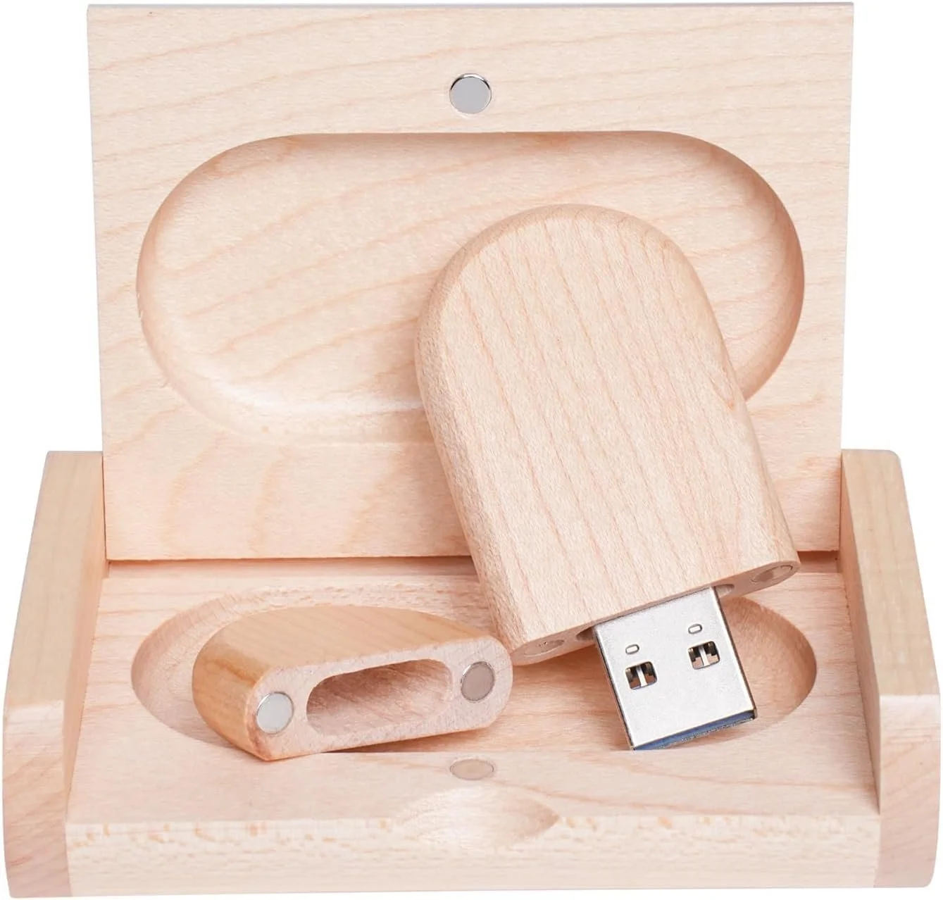 USB-накопичувач Wooden 16ГБ USB 2.0 з дерев'яною коробкою, фото №1