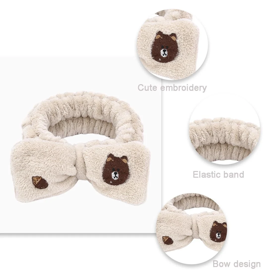 Набір з 5 пов'язок для волосся для макіяжу, фото №3