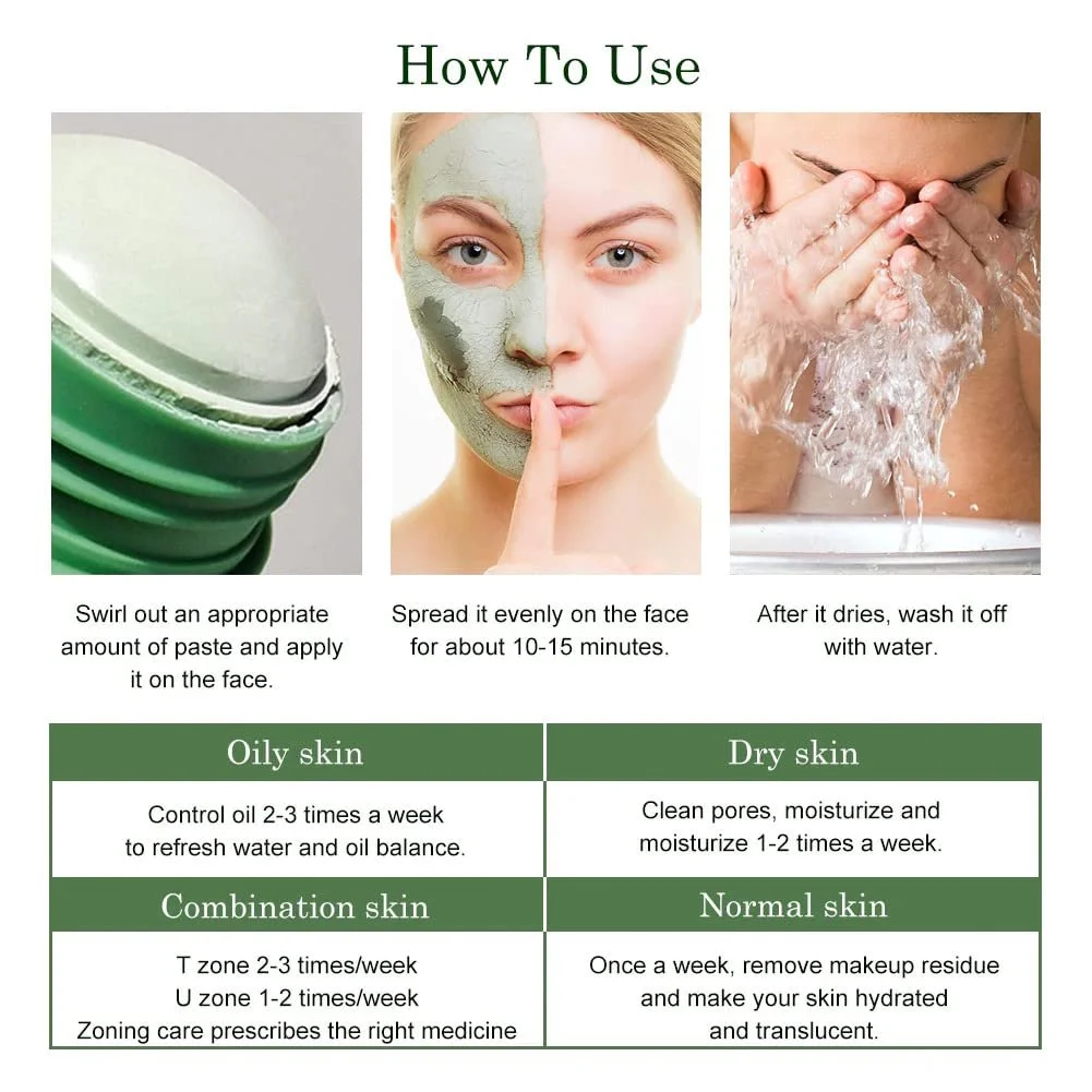 Маска-стік Зелений Чай, Маска-стік Зелена, Очищуюча, фото №4