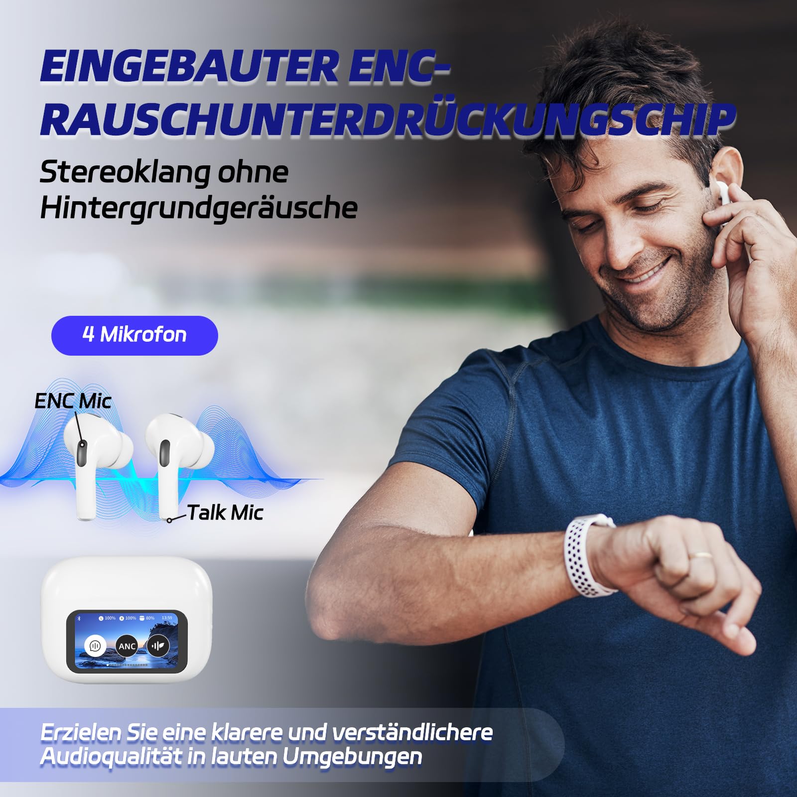 Bluetooth наушники Беспроводные 5.4 внутриканальные Черный, фото №5