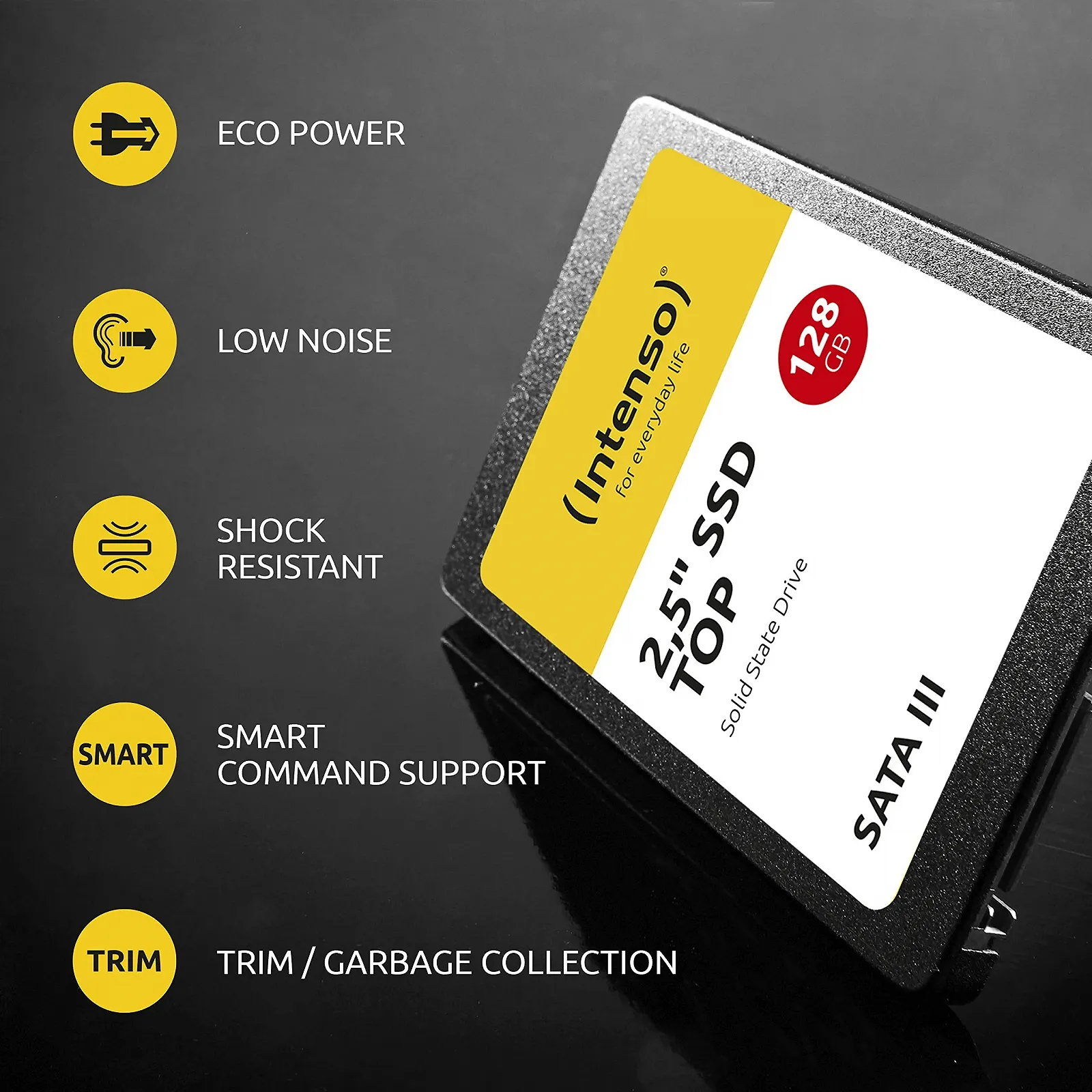 Внутрішній SSD накопичувач Intenso Top 4ТБ 2.5" SATA III 550МБ/с Чорний, фото №4 Внутрішній SSD накопичувач Intenso Top 4ТБ 2.5" SATA III 550МБ/с Чорний, фото №4