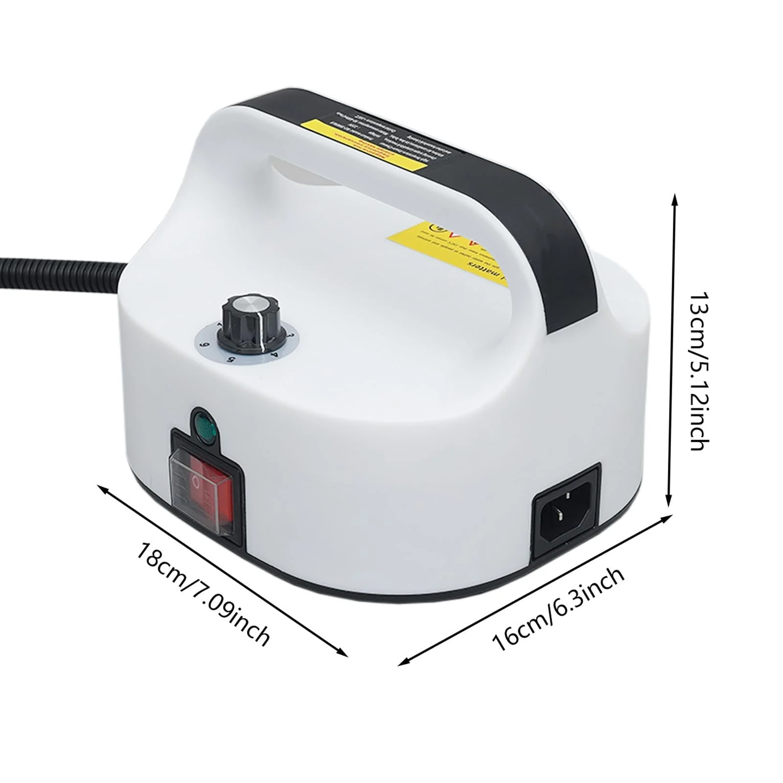 Пароочисник ручний 3800 W 6 рівнів Чорний, фото №2 Пароочисник ручний 3800 W 6 рівнів Чорний, фото №2