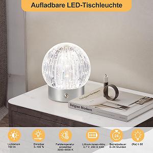 Настільна лампа HARPER LIVING LED акумуляторна сенсорна 3 кольори регульована яскравість synthetic.ua - Фото 1