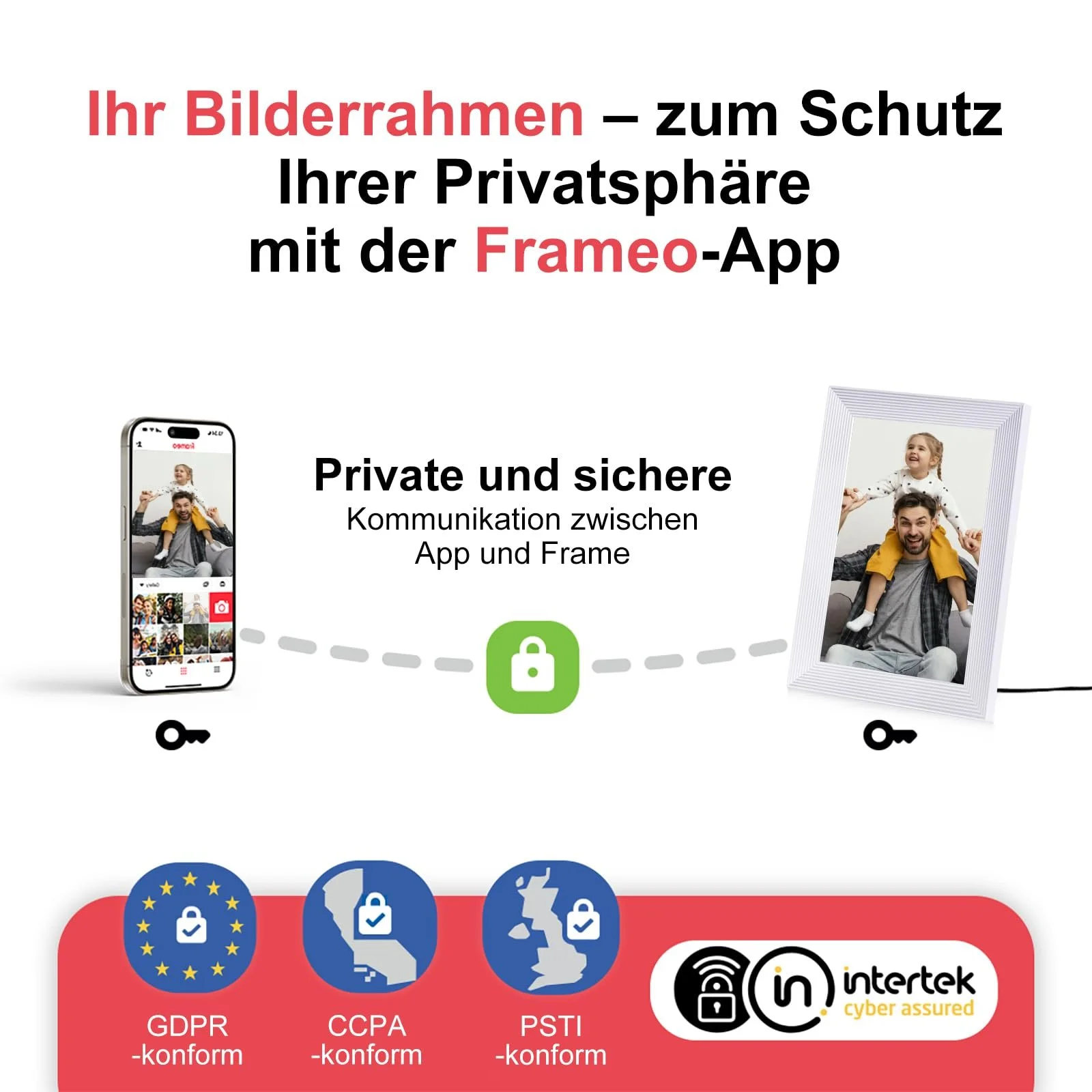 Цифровая фоторамка Frameo 10.1 дюйма IPS WiFi 32 GB White, фото №5