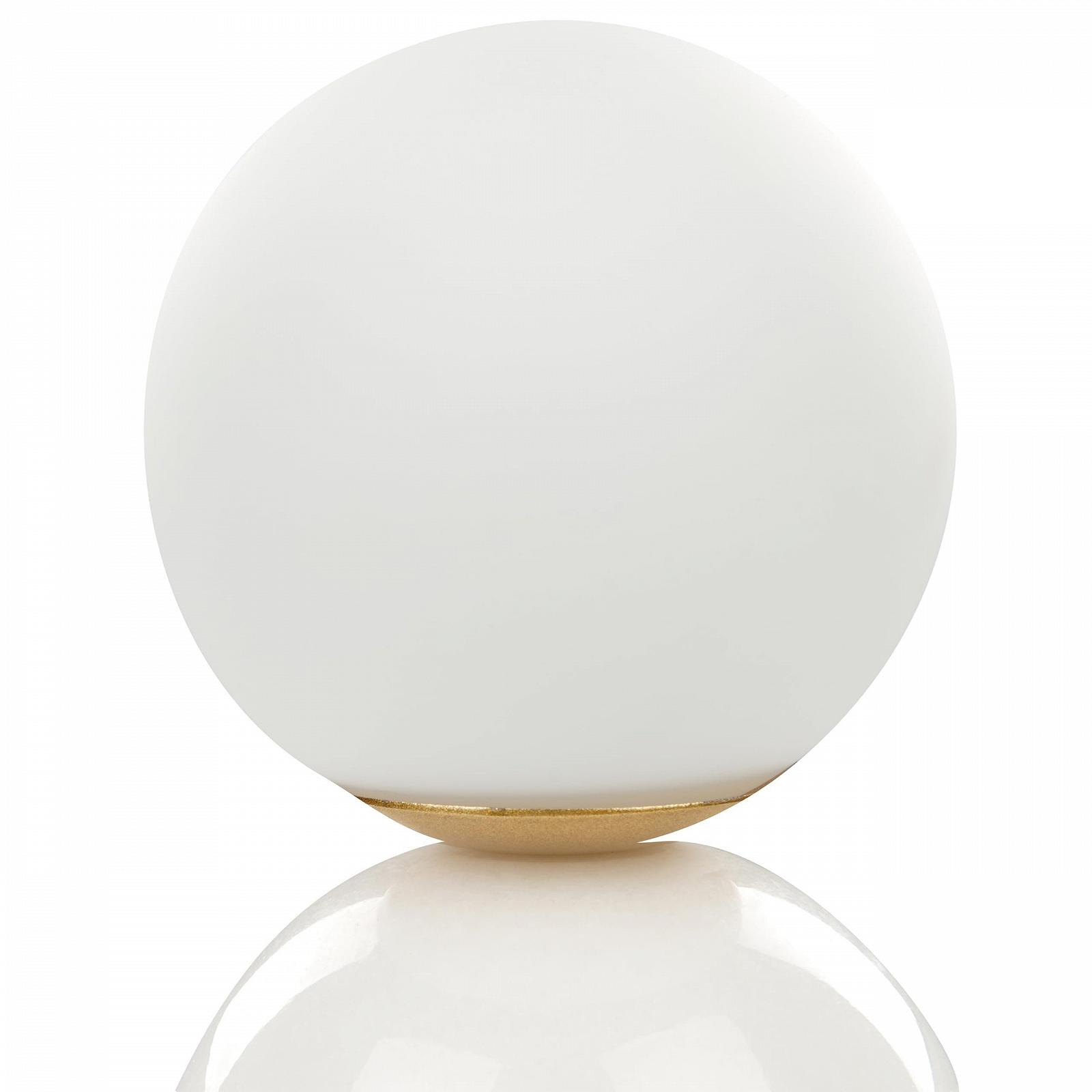 Настільна лампа Beliani Kiwi Мармур і скло 21 см Білий, фото №4