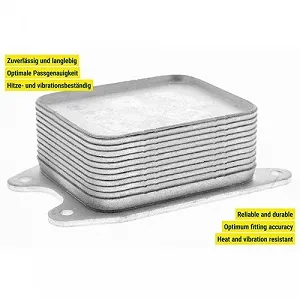 Масляний радіатор двигуна VEMO V15-60-6065 Green Mobility Parts AUDI SEAT SKODA VW synthetic.ua - Фото 1