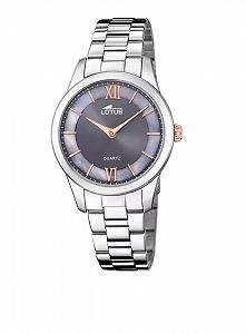 Женские часы Lotus Сталь 18889/4 Серебристый/Серый/Розовое золото, 34 мм - Фото 1