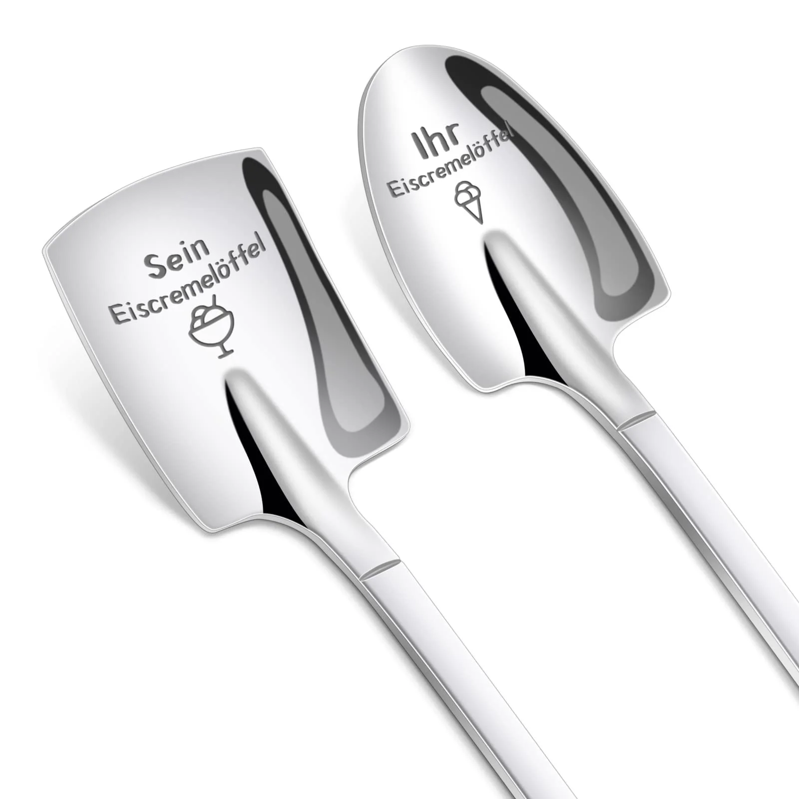 Ложка для морозива З гравіюванням Сріблястий, фото №1