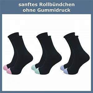 Жіночі шкарпетки GAWILO з закоченим краєм (6 пар) Без швів synthetic.ua - Фото 1