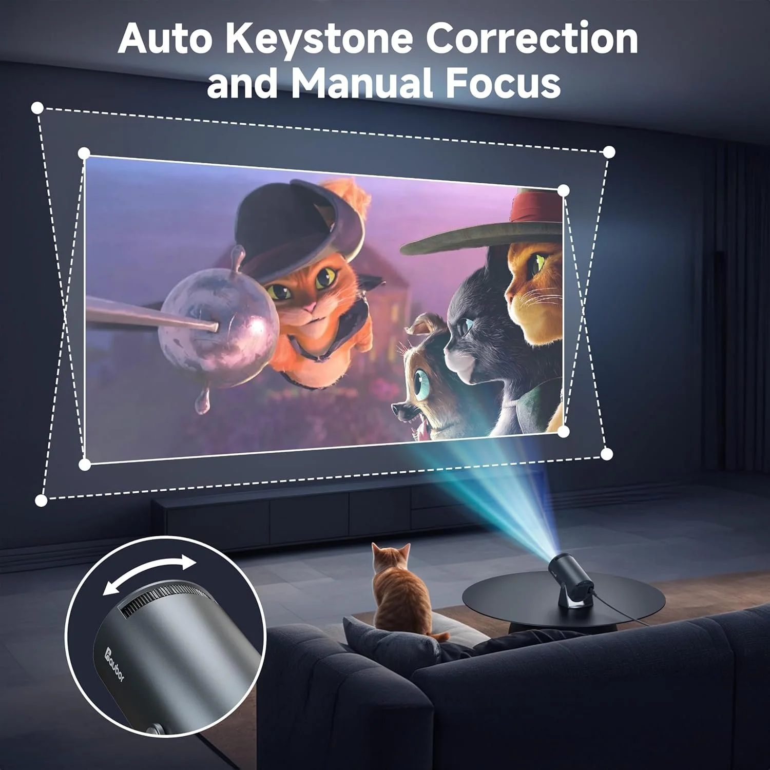 Проектор Polocsh HY300 Pro  HD Wi-Fi Bluetooth Android 11, фото №7 Проектор Polocsh HY300 Pro  HD Wi-Fi Bluetooth Android 11, фото №7