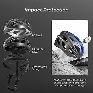 Шолом ROCKBROS Road Bike зі знімним козирком MTB 58-61 см/58-65 см synthetic.ua - Фото 1