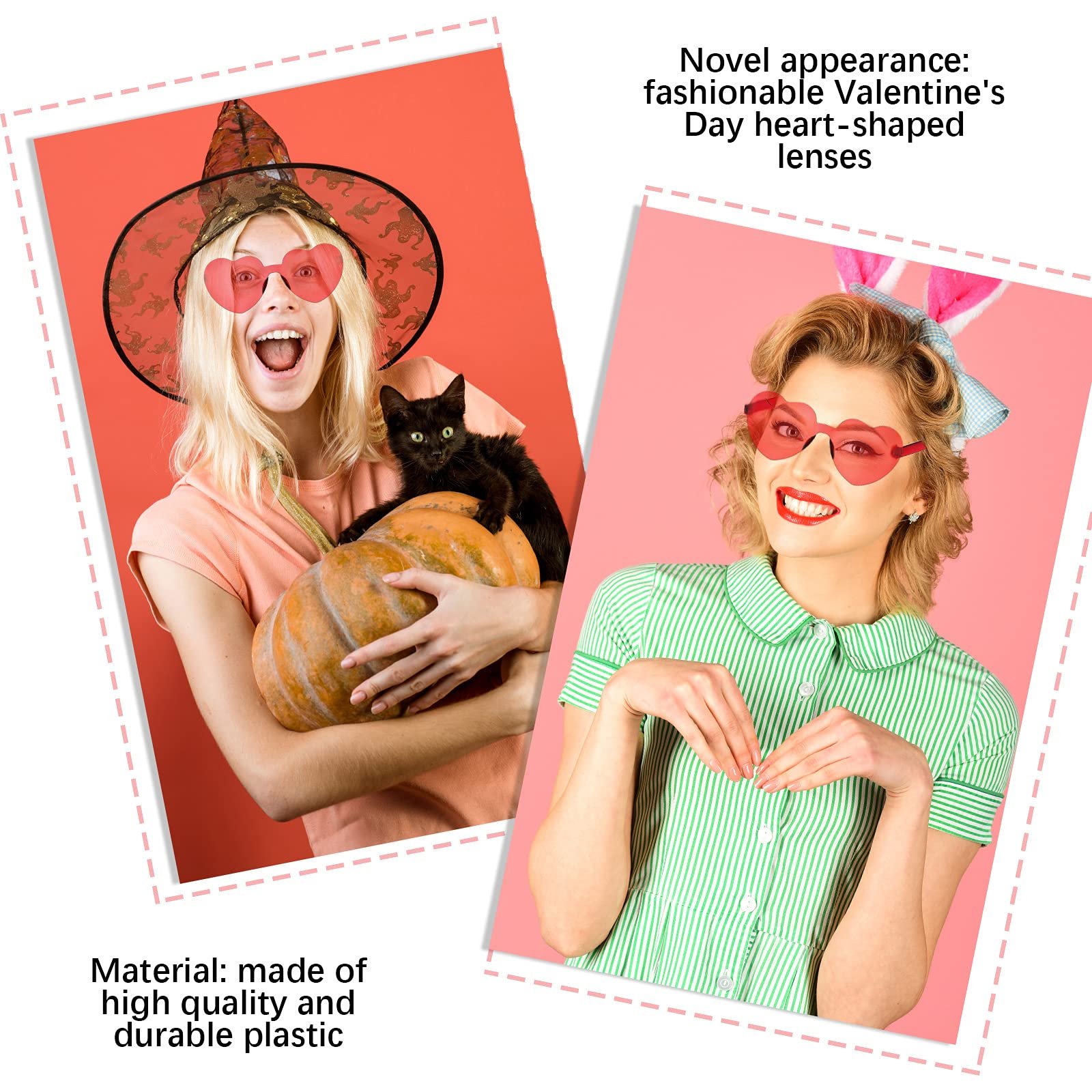 Сонцезахисні окуляри Серце Fiada 2 пари Без оправи Кольорові, фото №5