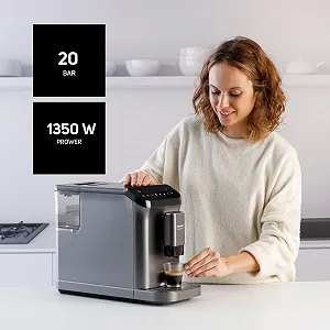 Кофемашина супер-автоматическая Taurus Accento Latte 20 бар 1350 Вт 1,5 л цифровой дисплей 4 напитка synthetic.ua - Фото 1