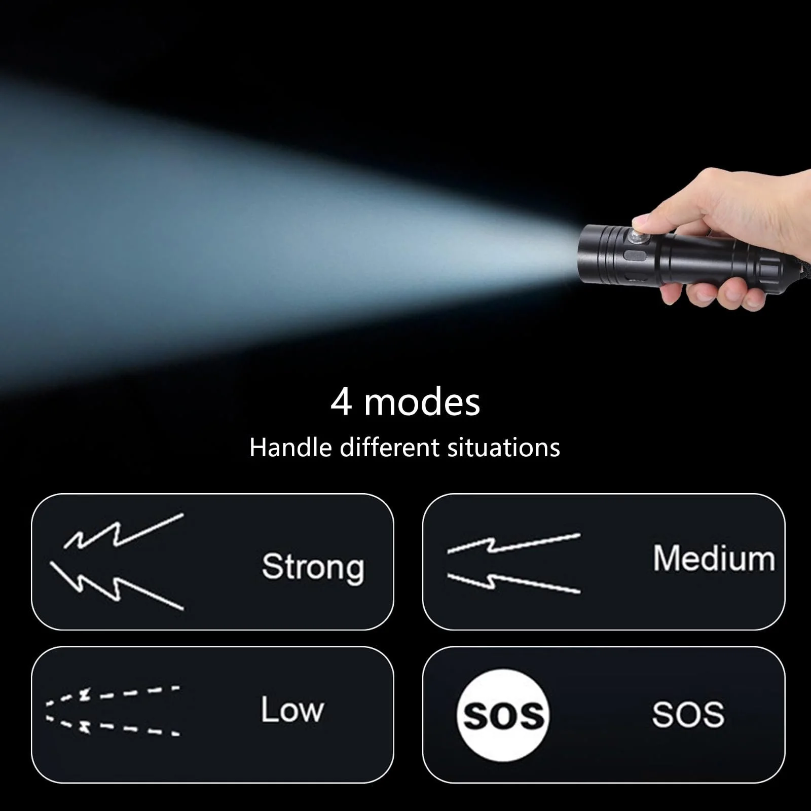 Водонепроникний ліхтар для дайвінгу LED, 1000LM, яскравий, потужний, професійний, підводний для дайвінгу, рибальський LED, фото №7