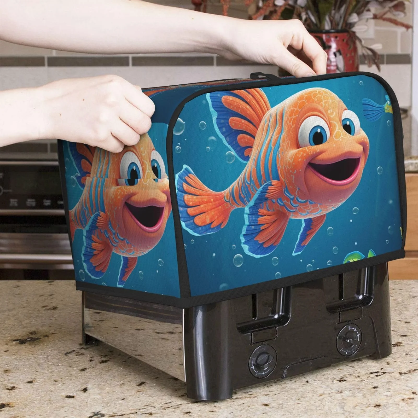 Чохол для тостера на 2 скибки з двома кишенями, фото №5 Чохол для тостера на 2 скибки з двома кишенями, фото №5