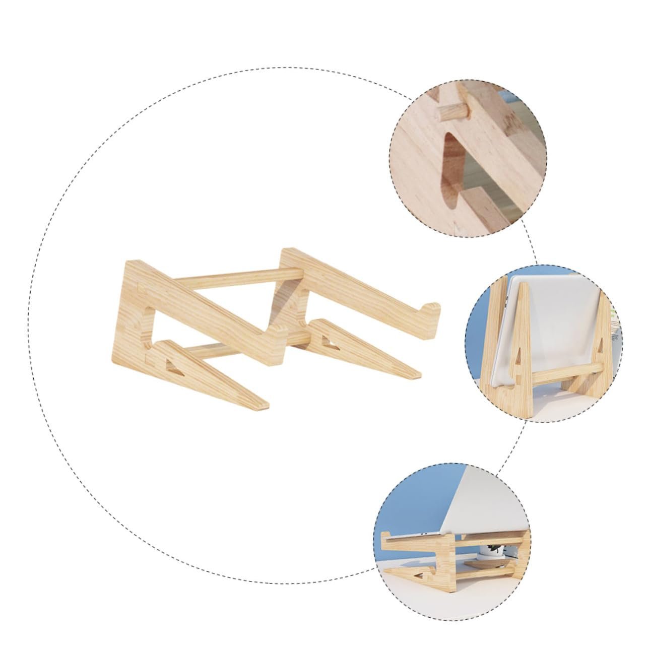 Підставка для ноутбука Дерев'яна Підставка для ноутбука Ергономічний Настільний, фото №3