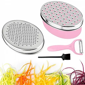 Терка для сиру з контейнером, з кришкою у 2 розмірах - Фото 1